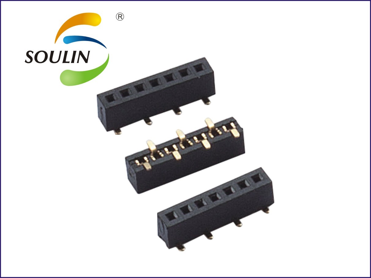 Single Row Female Header Connector 1.0mm Pitch SMT Left Front Right Rear